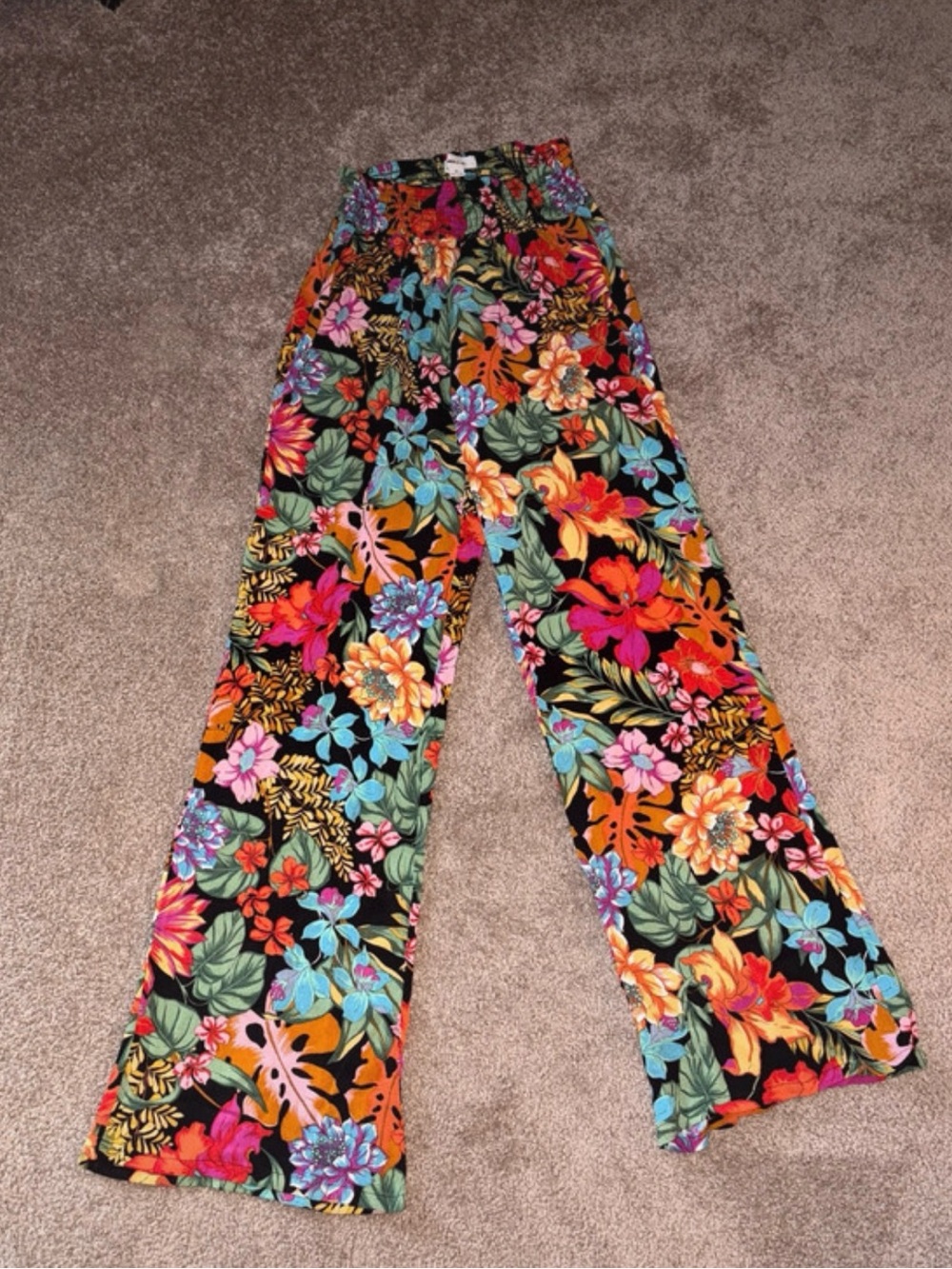 Women's O’Neill swimwear cover up Tropical Floral Wide-Leg Pants new